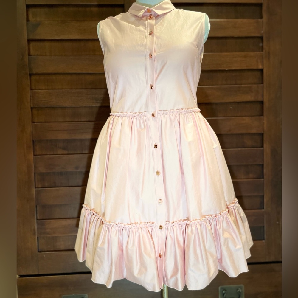Ted Baker pink sleeveless collared dress NWT